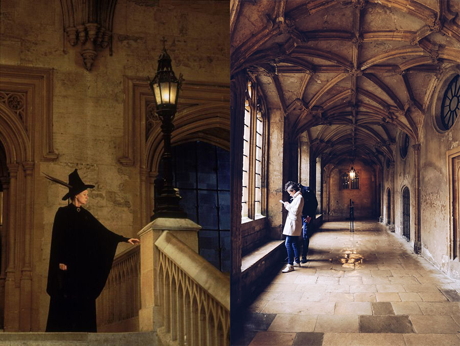 《哈利波特》系列电影的重要取景地,许多画面如餐厅,走廊,图书馆…等