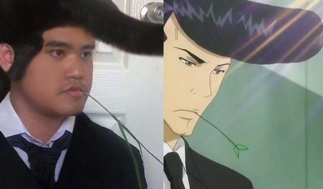 这是cos的动漫作品《家庭教师》的草壁哲矢,最典型的特征就是那个飞机