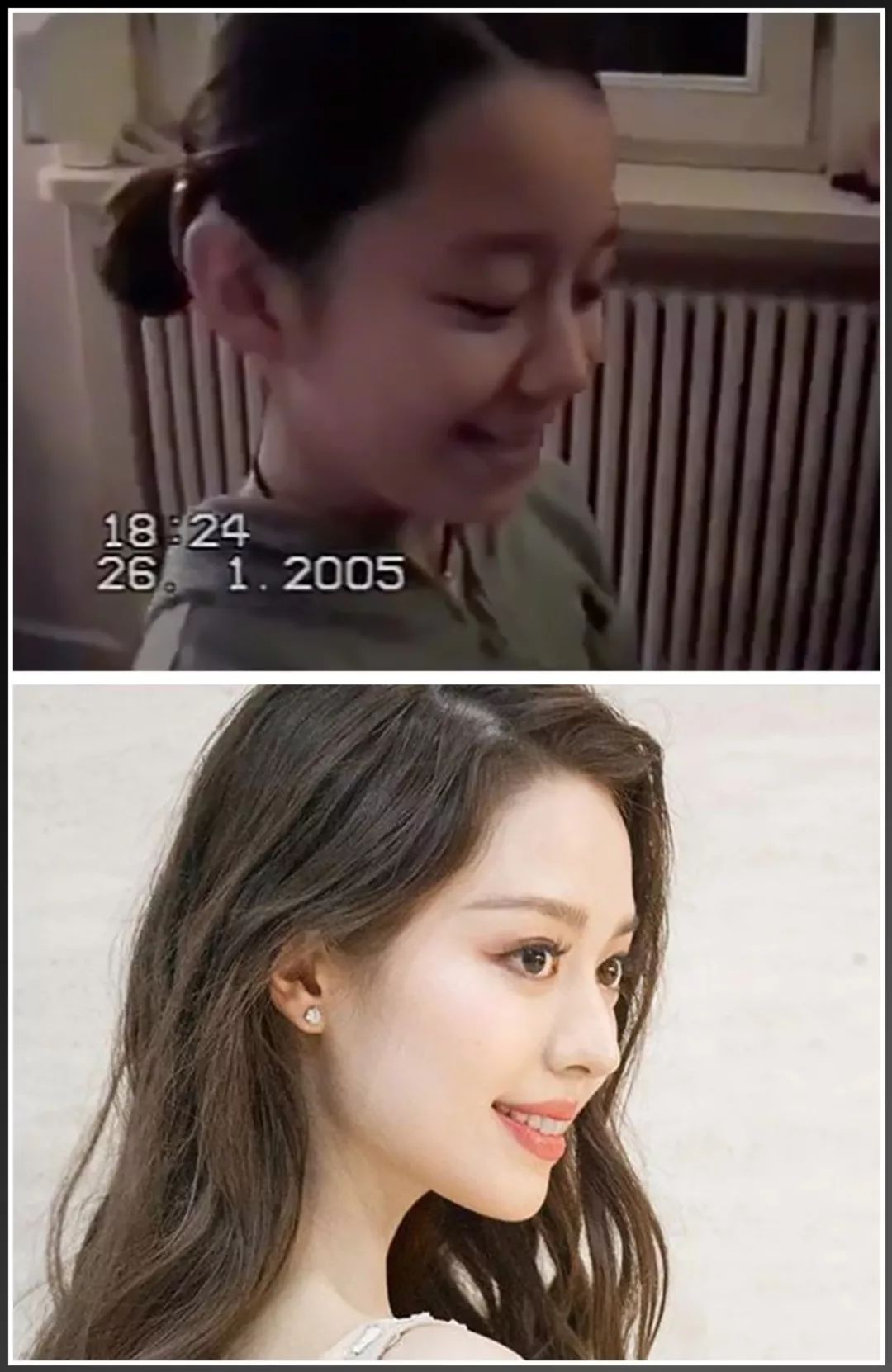 只不过小时候有点婴儿肥,所以下巴的线条不够明显95吉娜小时候的