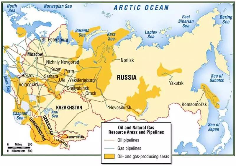 俄罗斯远东石油分布图图片