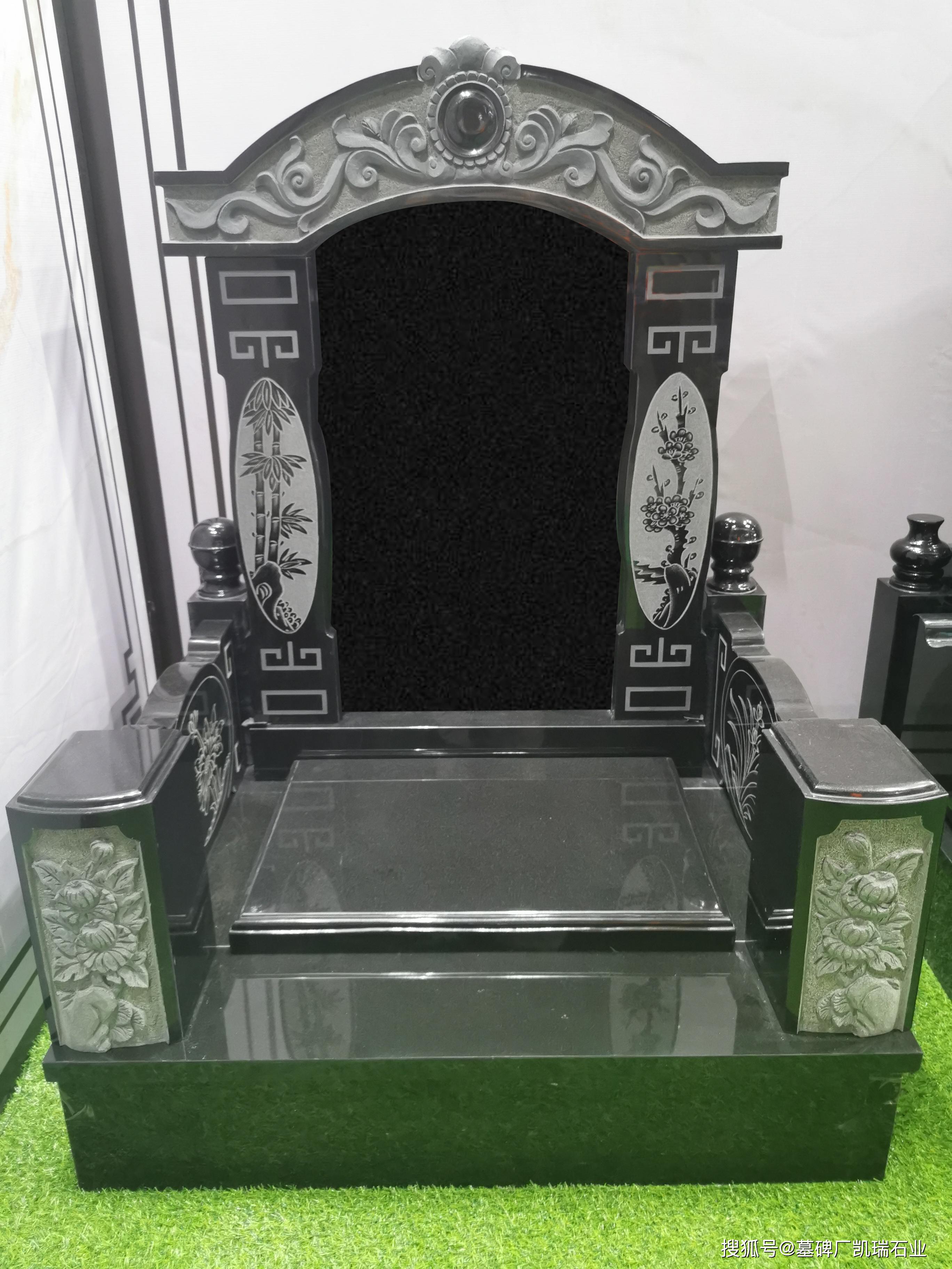 赏析雕刻技法:线雕,喷砂,浮雕在传统墓碑上的运用