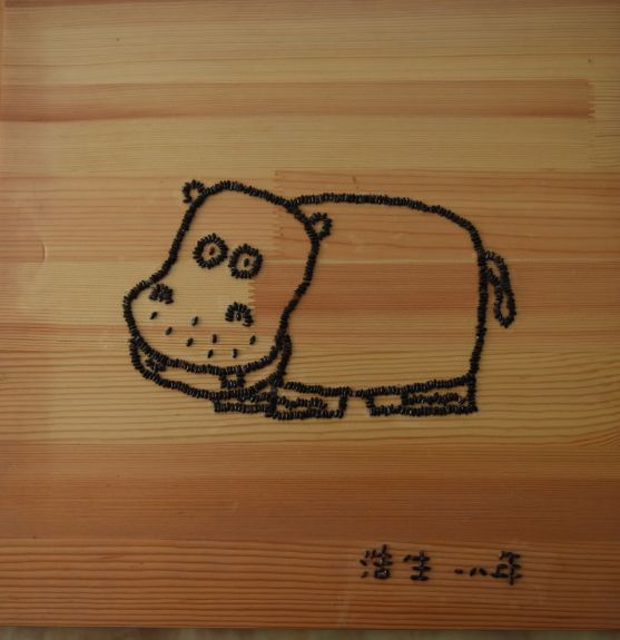 用大米制作艺术品庵东的这位村民不简单