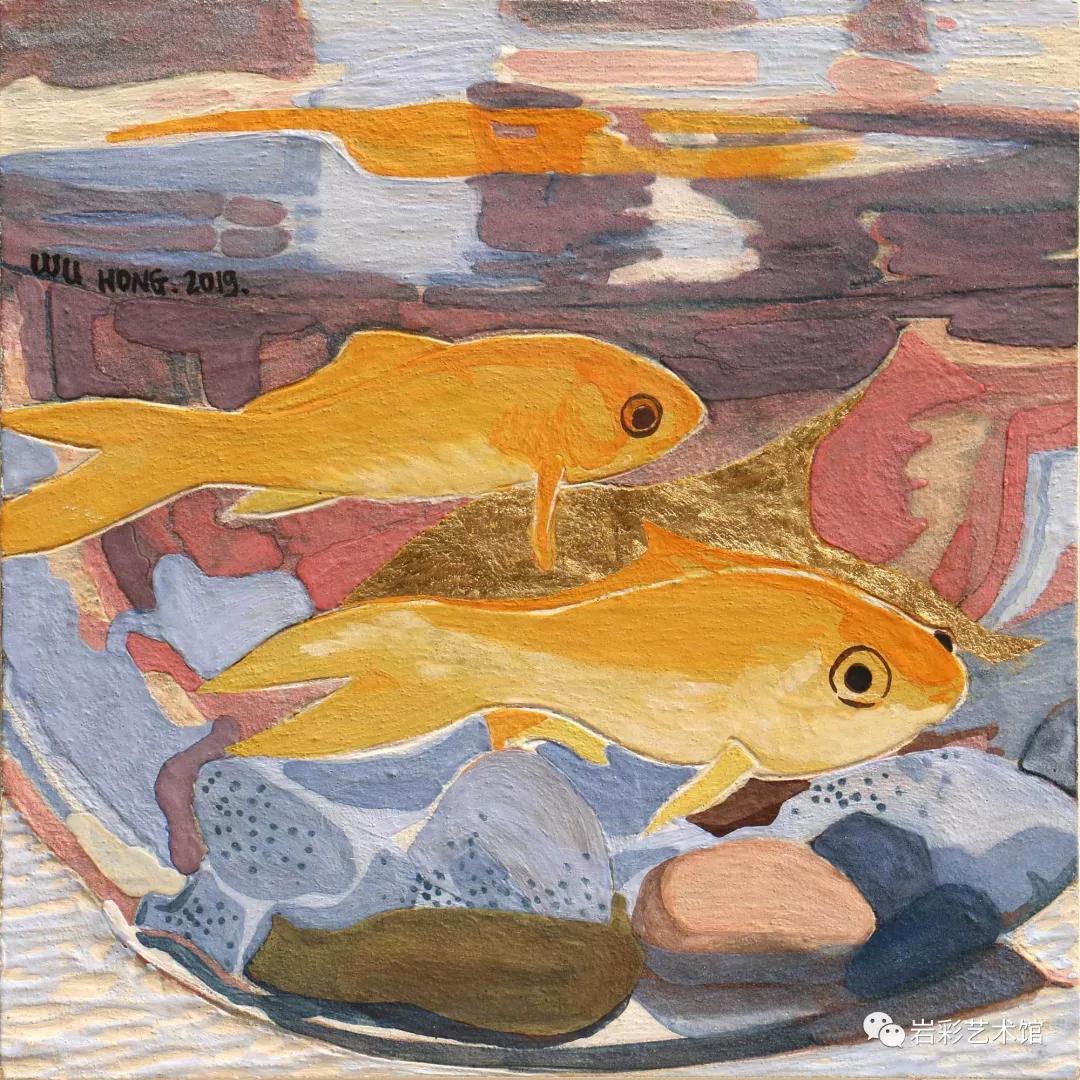 当代优秀岩彩绘画作品赏析吴竑之欢系列