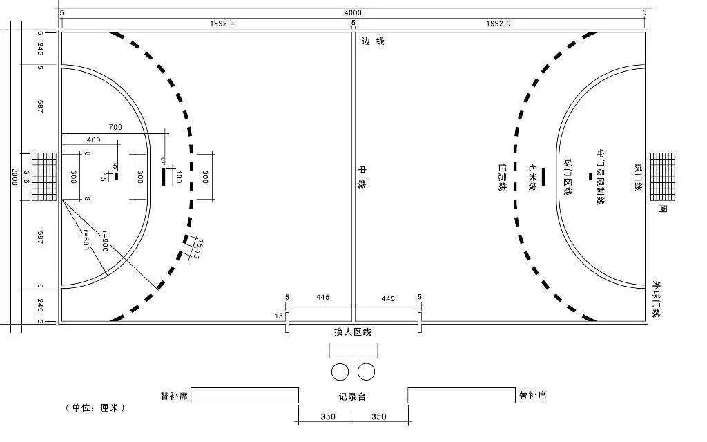 标准手球场是这样的塞浦路斯手球场南宁师范大学五合校区一片手球场地