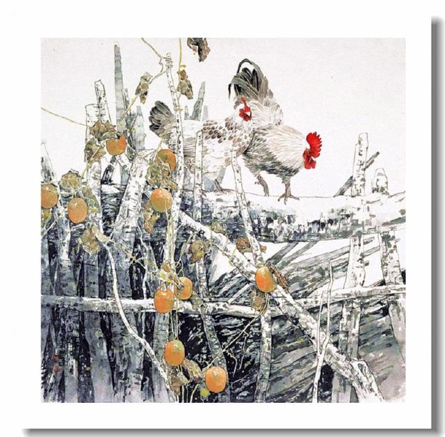 西学东渐白国文新工笔花鸟画