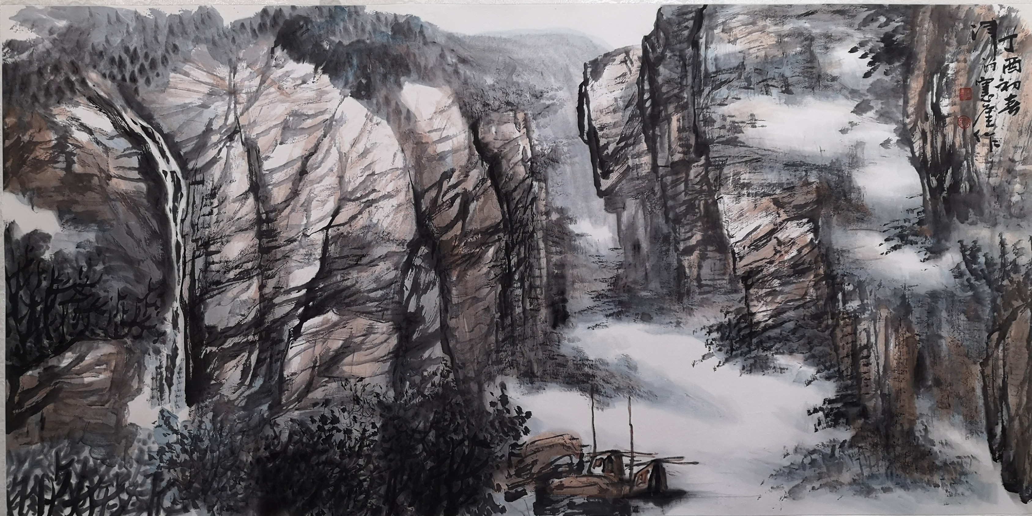 中国著名国画家孟宪奎向新中国成立70周年献礼