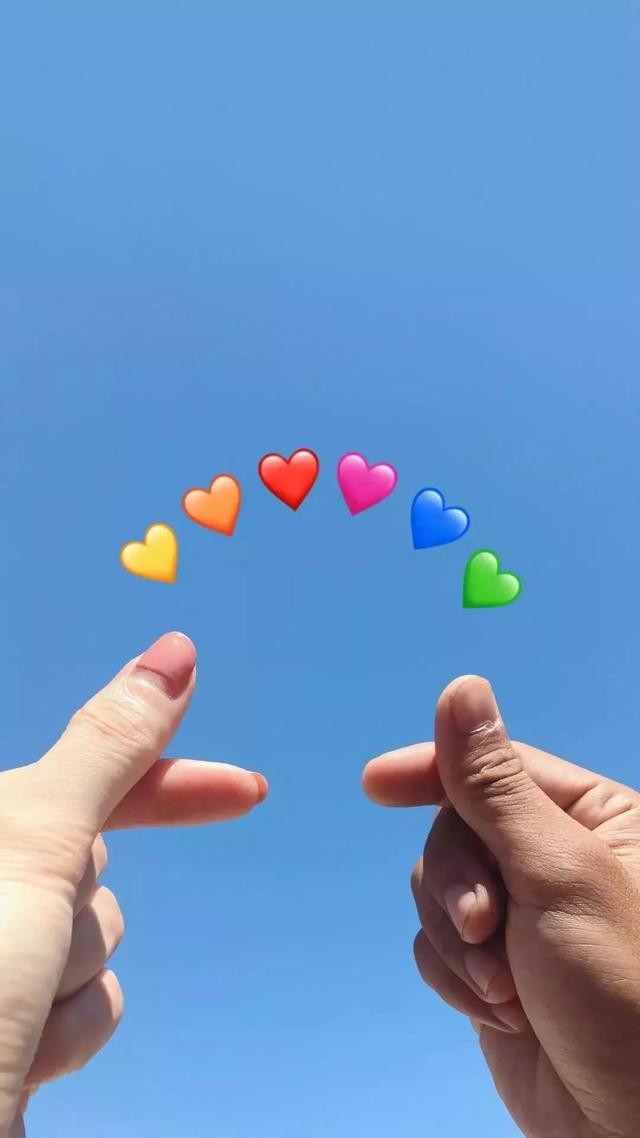 超甜爱心手势壁纸
