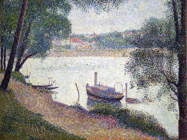 法国印象派画家修拉的点彩油画作品欣赏