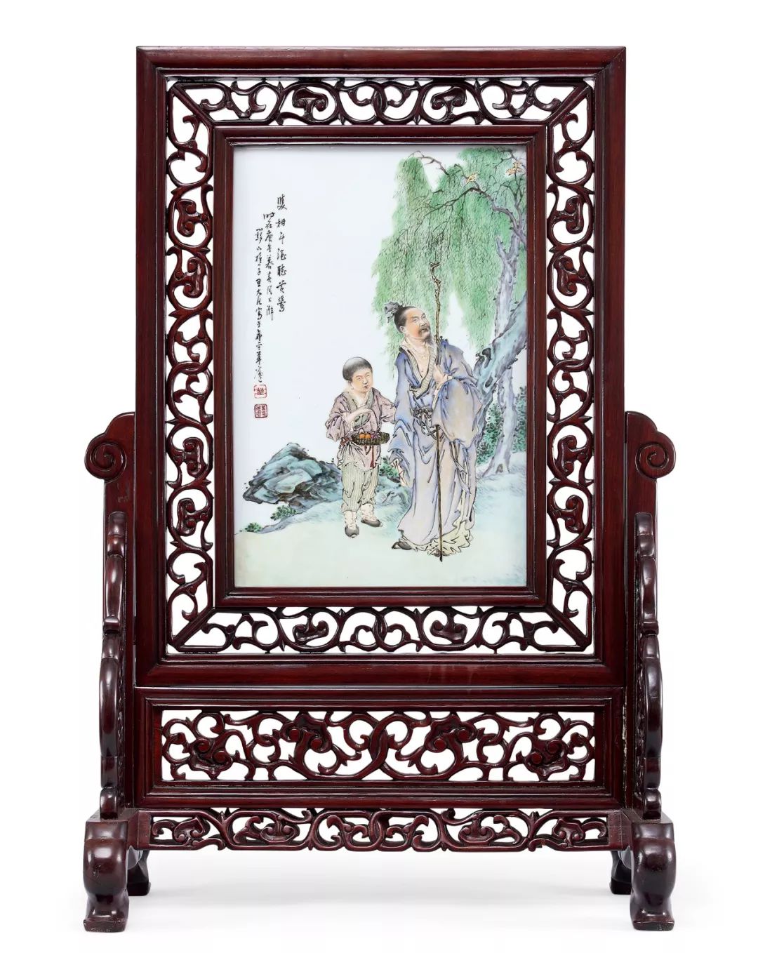 供职景德镇御窑厂,以其在浅绛彩绘画领域的突出贡献和地位,和"