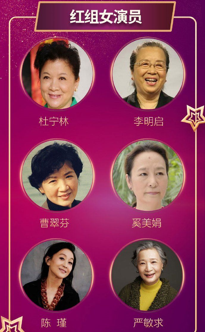 红组无论男女演员都是演技受到大众普遍认可的老艺术家,而大家对于蓝