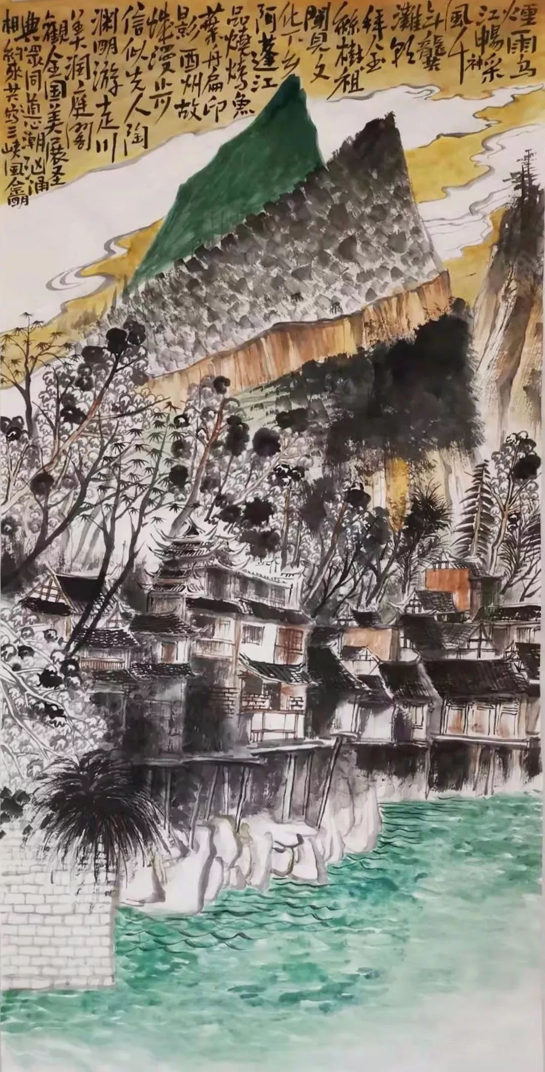 书画家影像网醉美龚滩古镇王金明近期写生作品一览