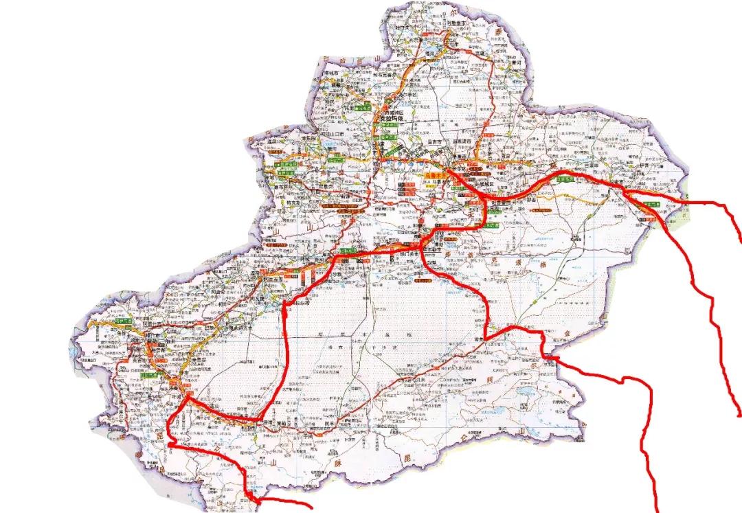 新疆103省道全程线路图图片