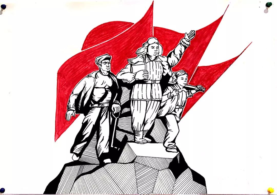 画的形式展现"五四运动"表达爱国主义精神当今时代服装艺术的发展颜色