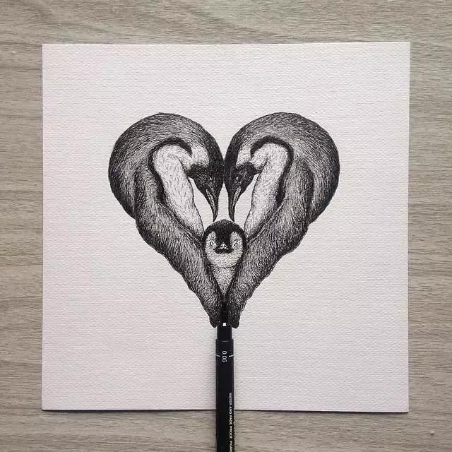 创意针管笔绘画精致细腻的画面迷醉多少观众的眼睛