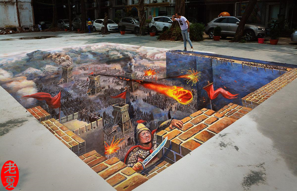 武汉手绘壁画,3d立体画,让人身临其境,难忘!