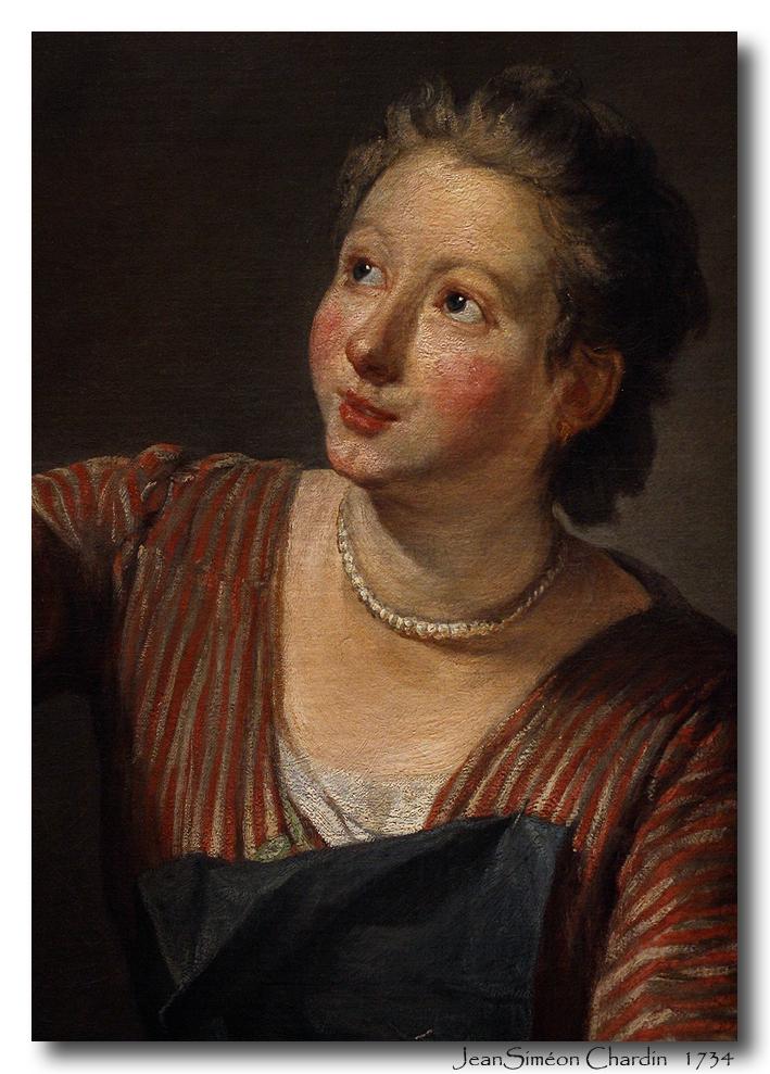 朴实真挚的法国画家夏尔丹——《抓角子》油画作品欣赏