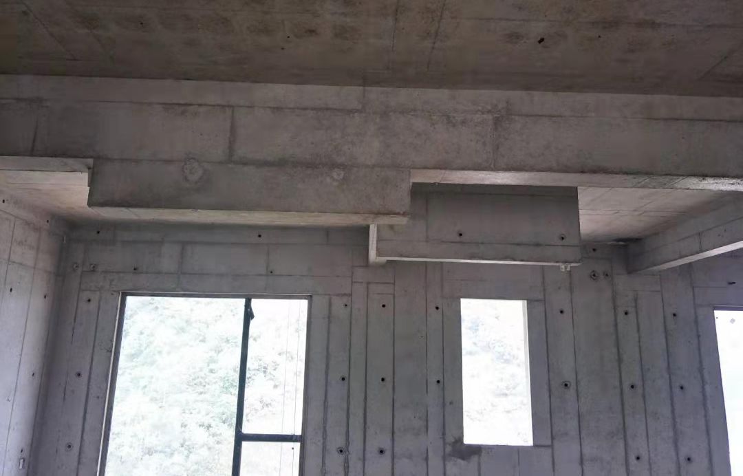 下挂梁成型效果外墙成型效果项目施工形象整体成型效果除了铝模 爬架