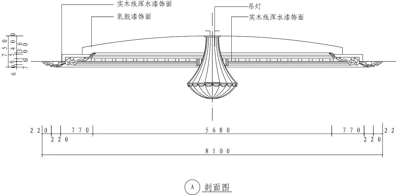 吊灯表示图cad图片