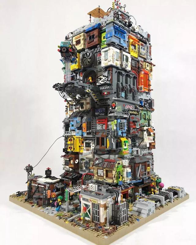 杂色版的乐高建筑居然巨好看lego乐高moc作品欣赏