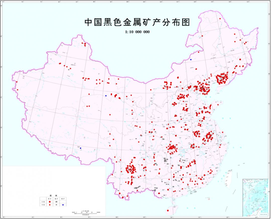 中国黑色金属矿产分布图中国贵金属矿产分布图下载《中国自然资源图集