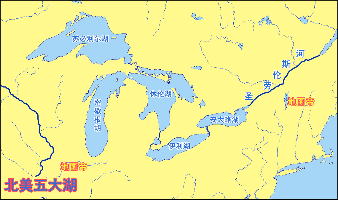 北美五大湖和渤海相比哪个面积大