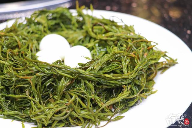 这可不是真的柳芽,而是一种鲜甜的海藻,带着深海的美味.