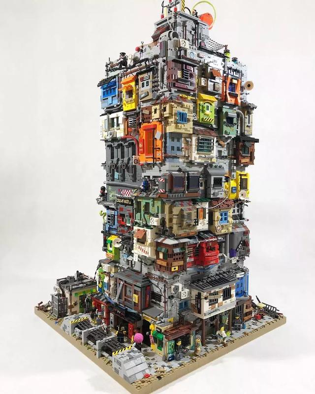 杂色版的乐高建筑居然巨好看lego乐高moc作品欣赏