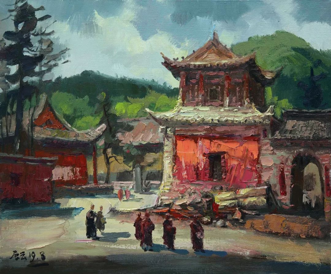 五台山碧云寺之一 60x50cm 2019五台山碧云寺之二 60x50cm 2019骆驼峰