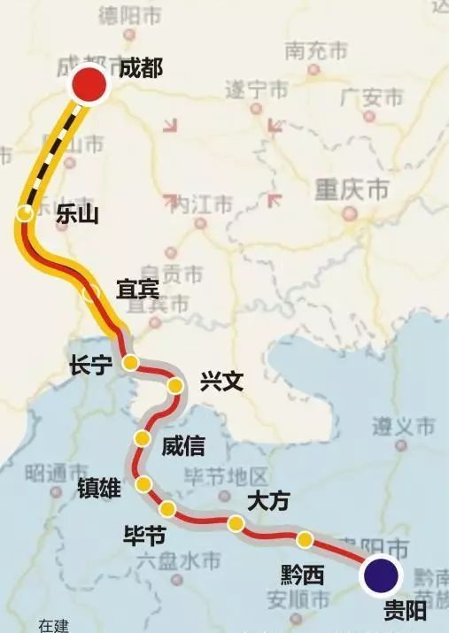 此次運行試驗,鐵路部門將在宜賓西站至貴陽北站間進行運行圖參數測試