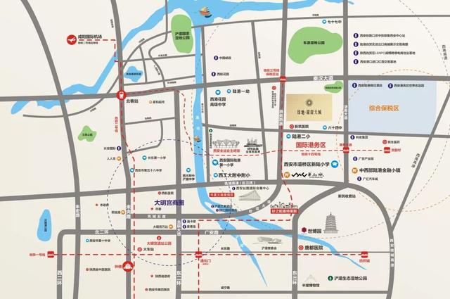 西安熙地港地图图片