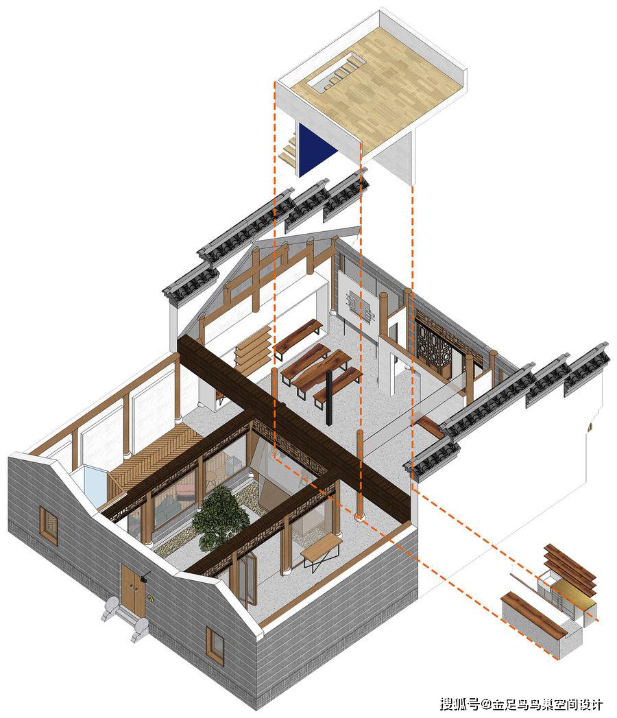 注入新的设计元素营造展示洽谈聚会沙龙交流等多元化的复合空间_结构
