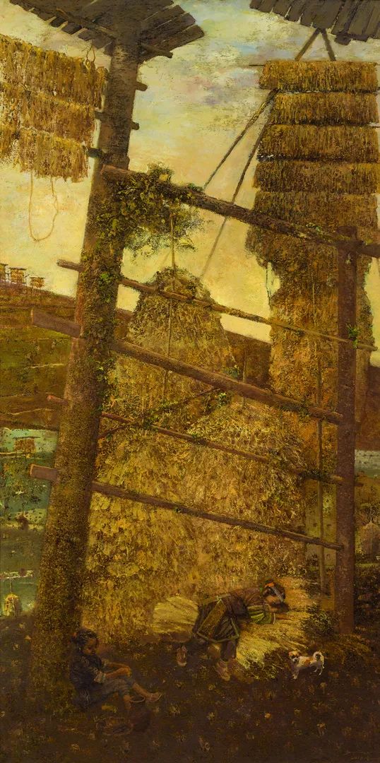 罗文勇 130cm×175cm 油画获奖提名作品知识的力量 肖海波 191cm×191