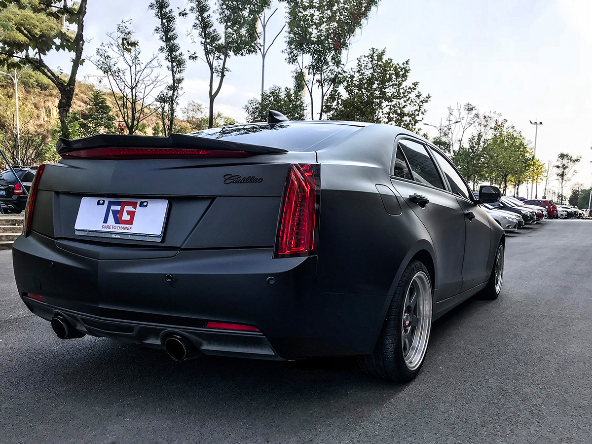 凯迪拉克车身改色钛金石墨黑rg瑞集改色膜湖南岳阳加盟店出品
