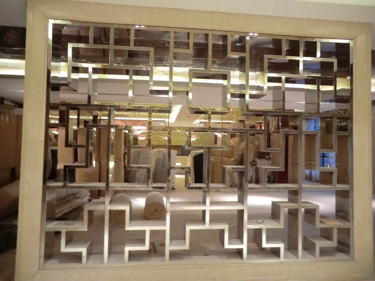 不锈钢金属博古架