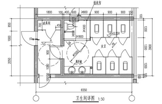 公共厕所总平面图图片