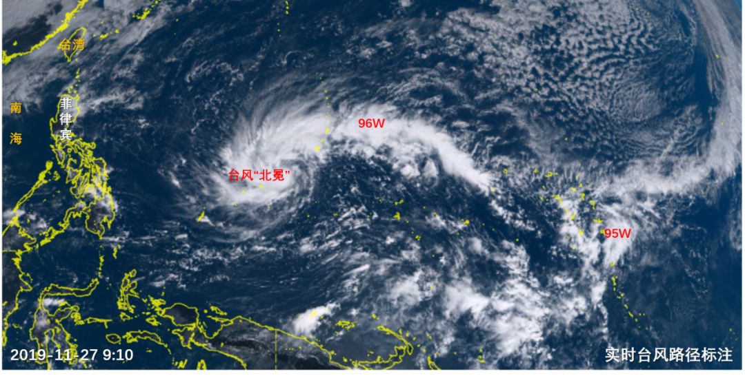 凤凰"和"北冕"分别为"夏浪""娜基莉""风神"今年11月足足生成了6个台风
