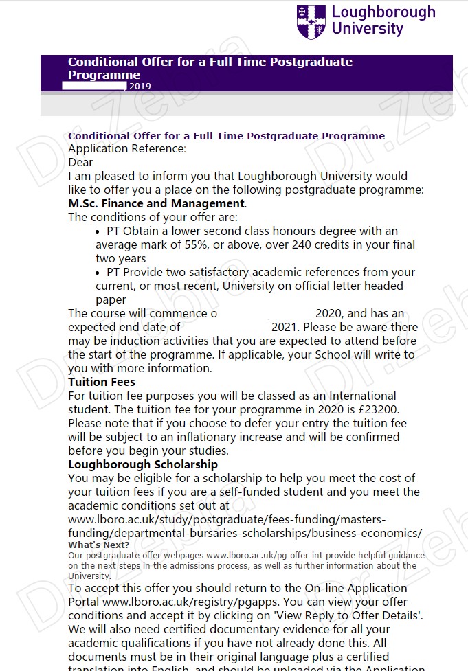 斑马博士、斑马博士留学中心、Loughborough University 、MSc Finance and Management 、拉夫堡大学、金融与管理硕士