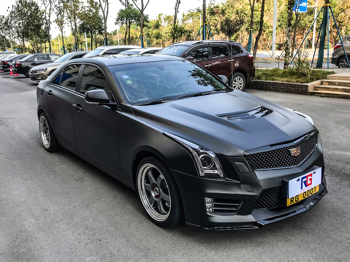 凯迪拉克车身改色钛金石墨黑rg瑞集改色膜湖南岳阳加盟店出品