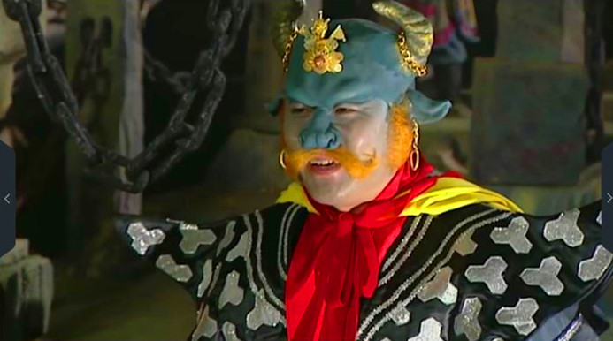 另外我们再看原著五十二回老君金皘山降服青牛"独角兕大王"的时候