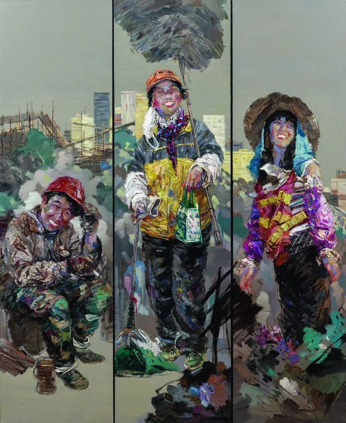 191cm×191cm 油画获奖提名作品和煦时光 谢郴安 176cm×196cm 油画