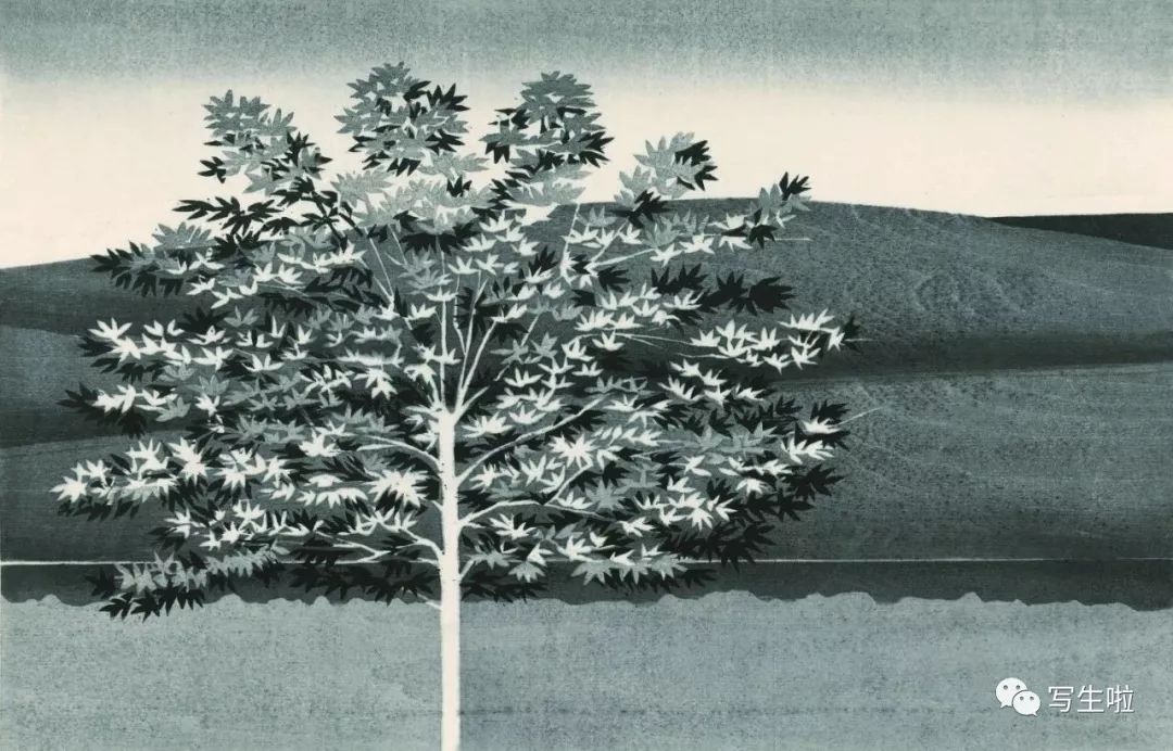 写生啦简约如诗陈琦版画作品欣赏