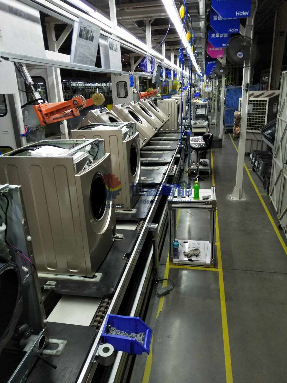洗衣机装配线实现快速生产