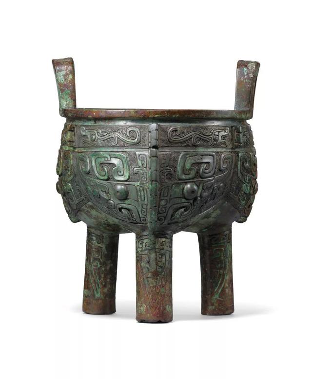 lot 2803 晚商/西周早期 青铜壴鼎 尺寸:高24.