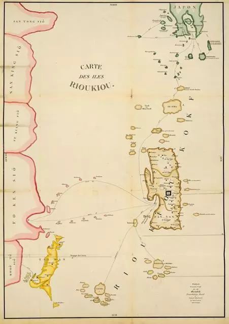 荣宝19秋穿越时空影像专场1832年法文版钓鱼岛地图三国通览图说