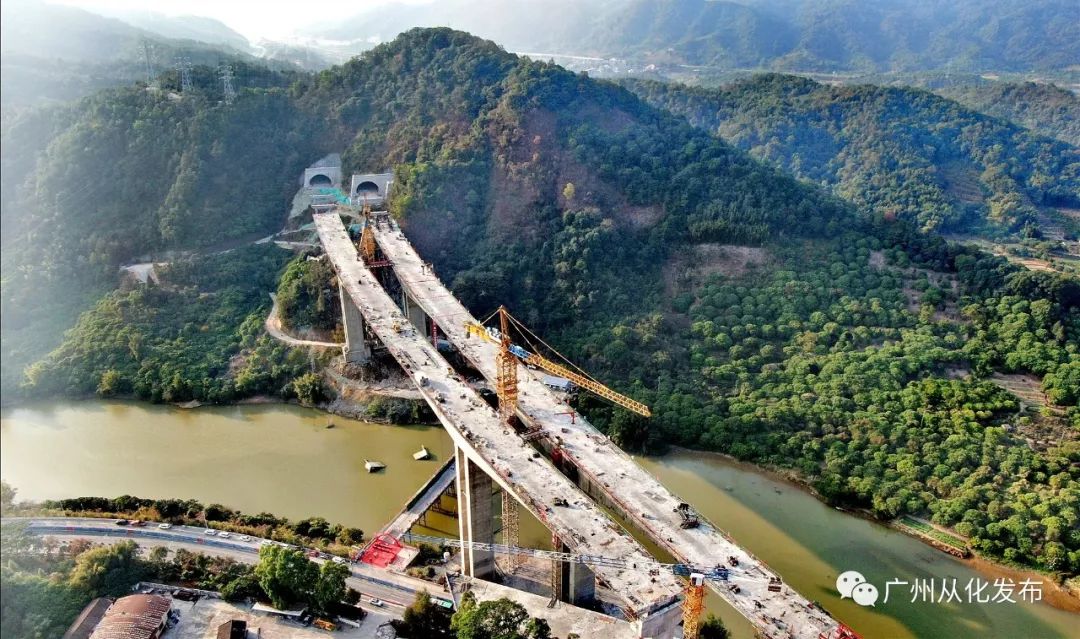 关注惠清高速流溪河特大桥顺利合龙预计明年通车