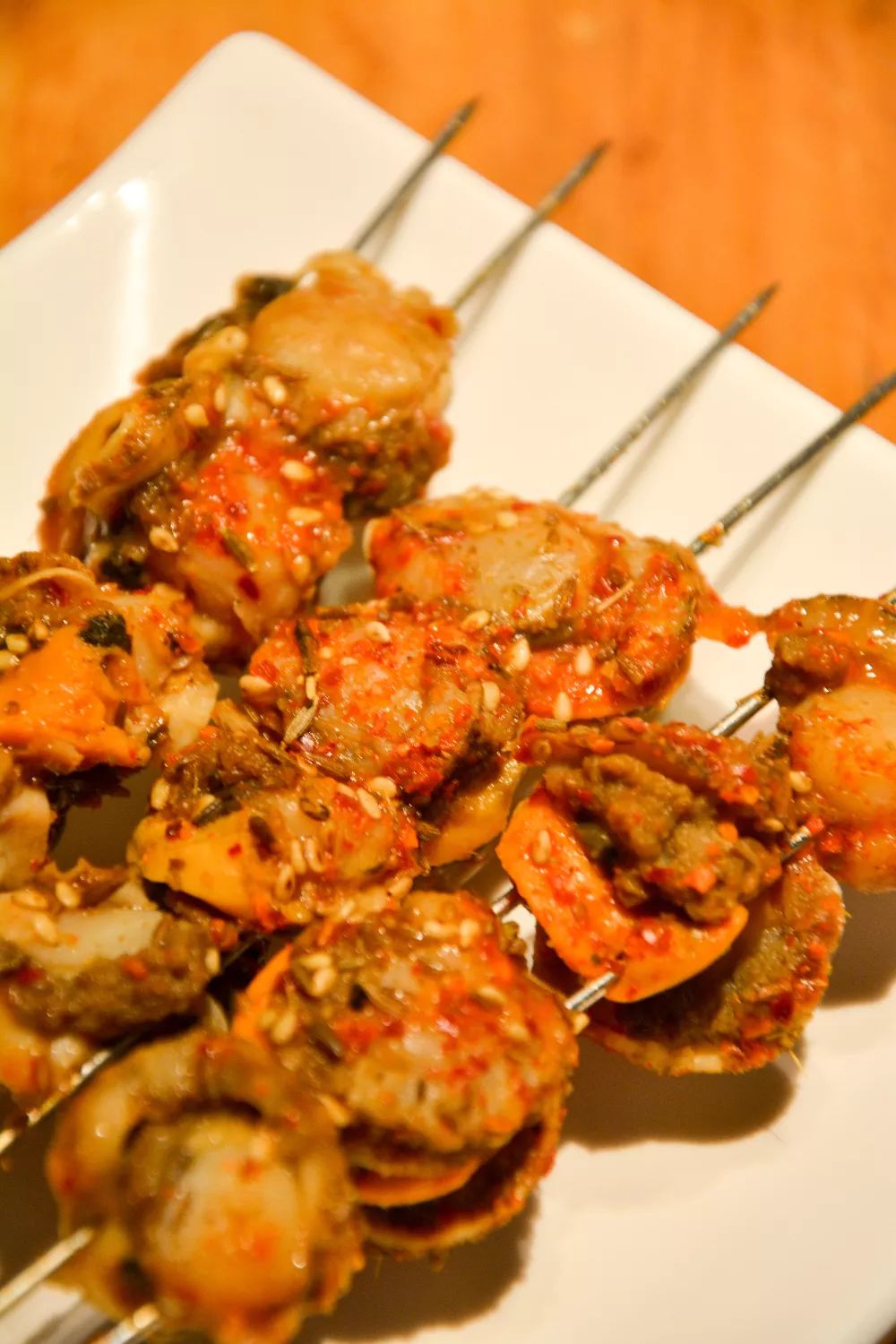 烤鸳鸯贝满嘴留香瞬间迸发出来新鲜羊肉所富含的汁水轻轻一咬肥肉香而