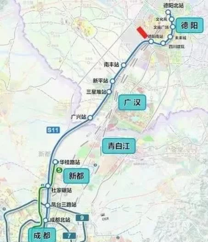 天府北延线广汉段线路图片