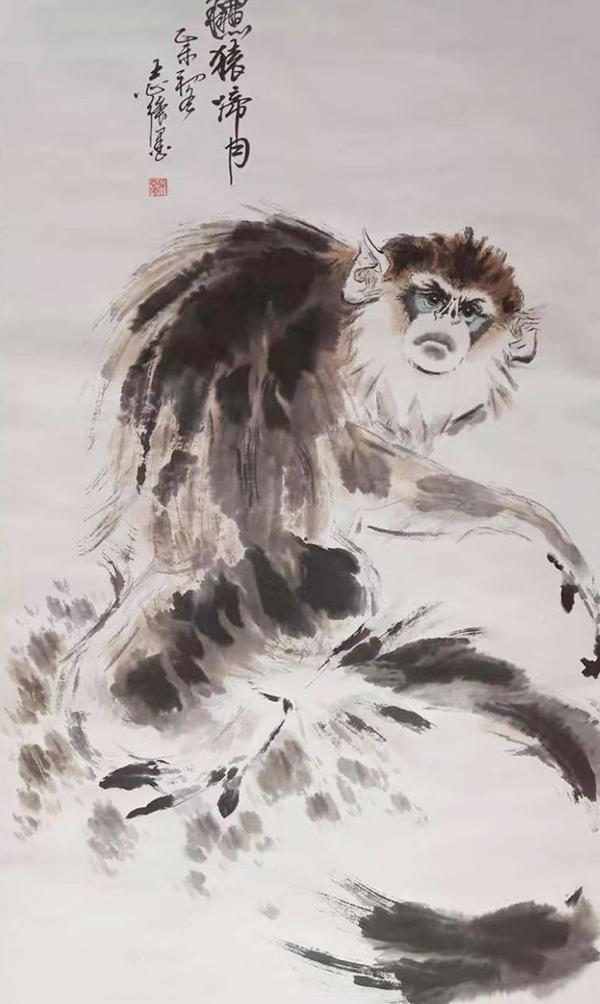 画家常志强画猴作品妙趣天成_猴子