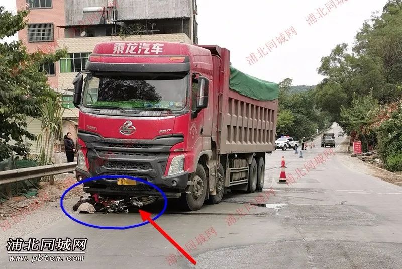 突发一死一伤事发浦北福旺镇武溪田路段现场惨烈