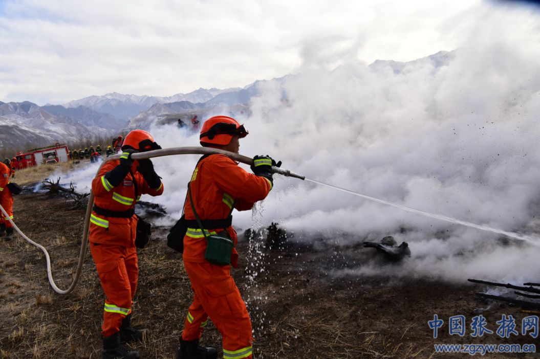张掖肃南举行2019森林草原火灾应急救援演练